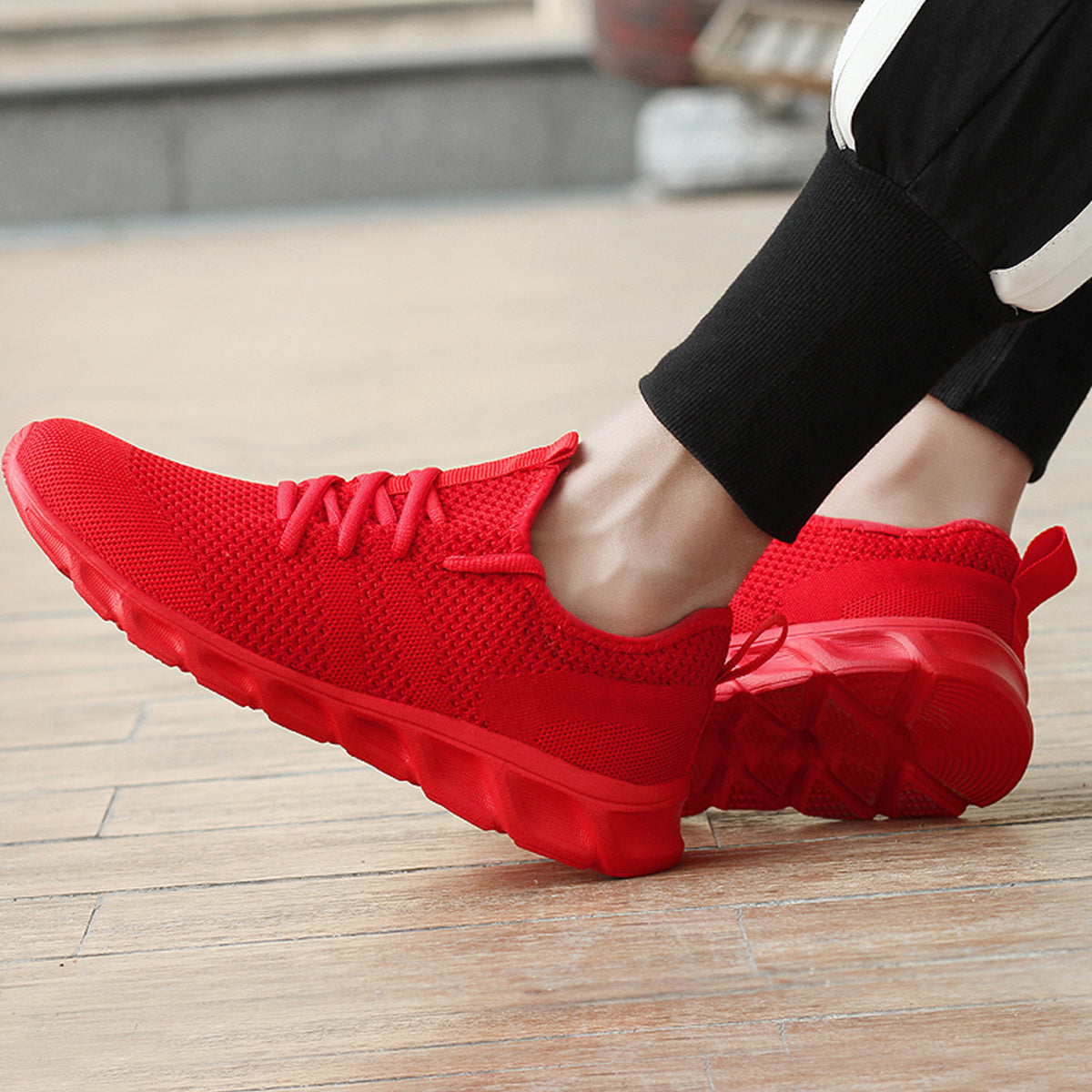 Breathable Lightweight Woven Running Shoes, Chinese New Year Gift